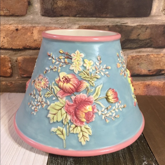 5” Yankee Candle Blue Pillar Candle Holder